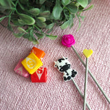 'tite vache 🌸💛🐄 Stoppeurs d'aiguilles 3 pièces