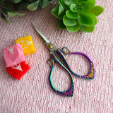 Ciseau fleurs holographiques