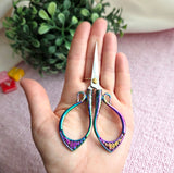 Ciseau fleurs holographiques