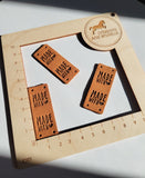 Duo d'étiquettes Made with love